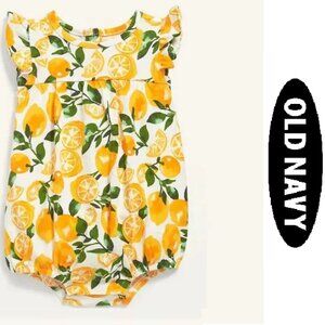 Old Navy | Lemons Flutter-Sleeve Romper | Size 6-12 Months